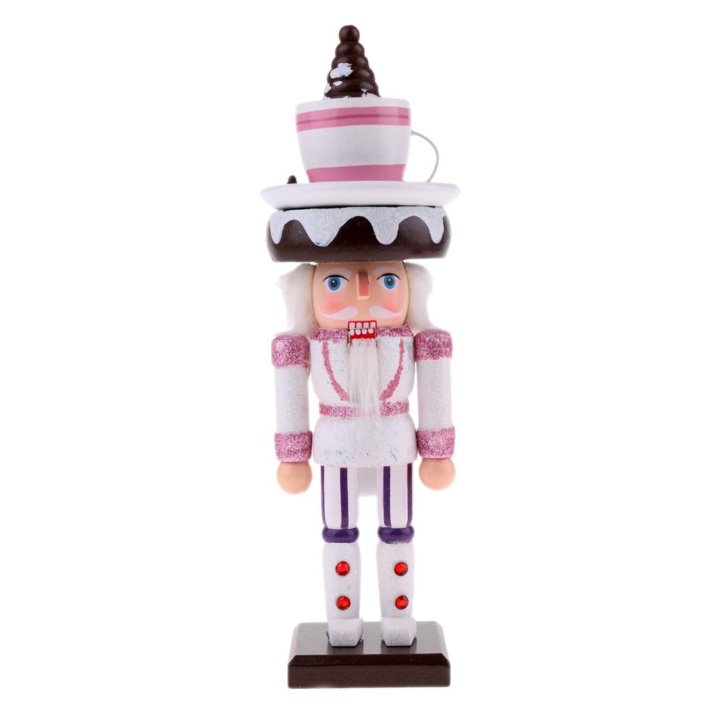 25cm CAKE NUTCRACKER SOLDIER STATUE PUPPET DOLL TOY XMAS HOME DECOR ORNAMENTS