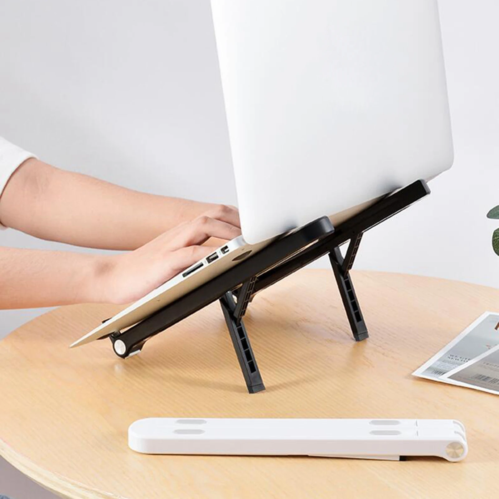 Tablets Laptops Stand Holder Riser 5 Angles Adjustable Elevator Computer Stand for 10-15.6 MacBook Air Pro