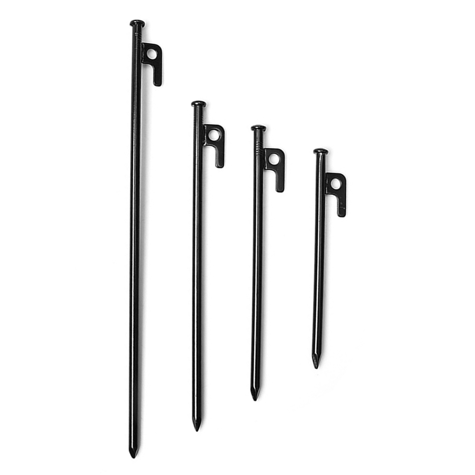 4 Pieces Multiuse Heavy Duty Tent Stakes Metal Anchor Tarp Pegs Canopy Nails Trip