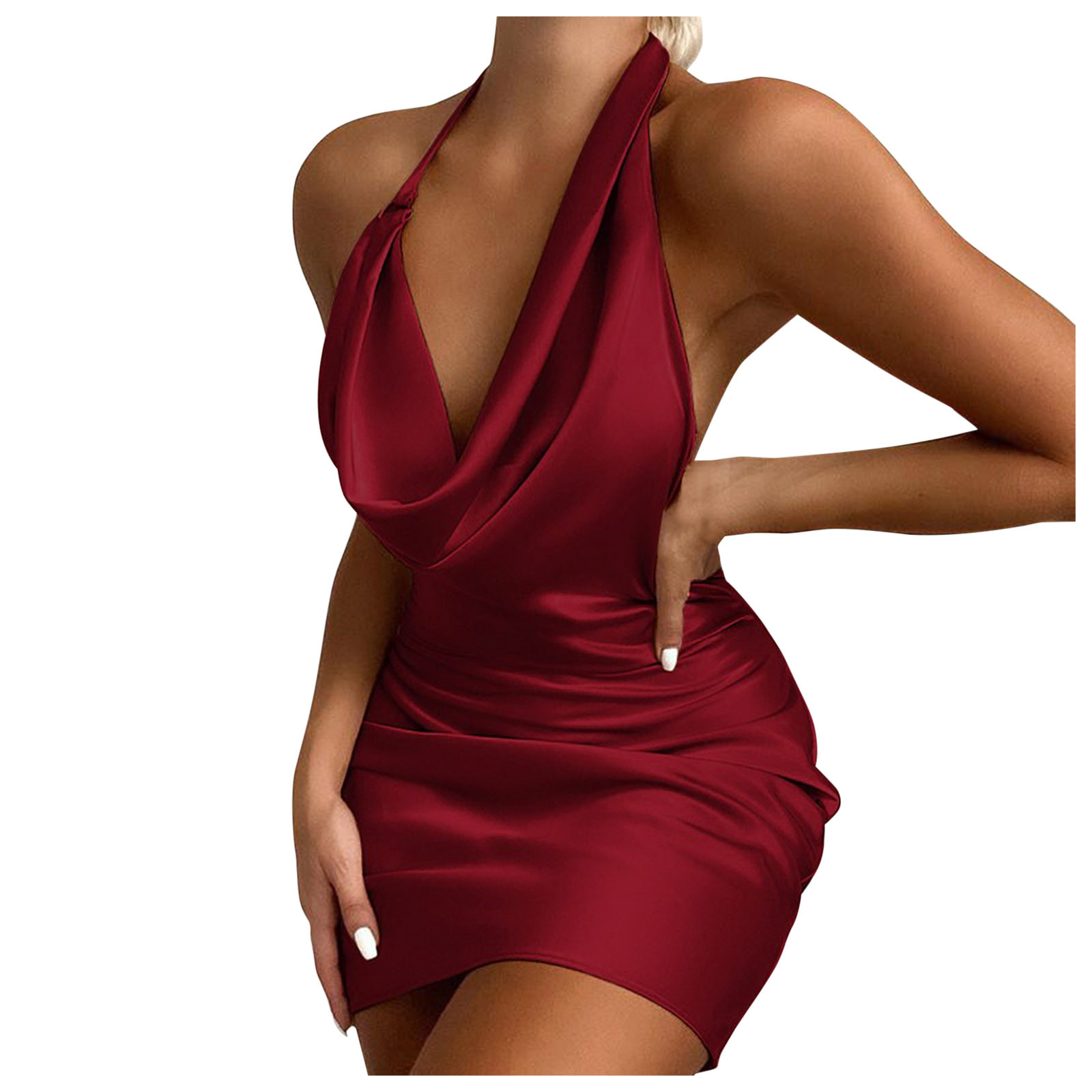 Vestido de bodycon apertado sem mangas sem