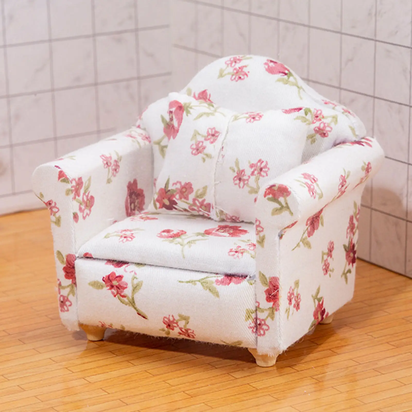 1:12 Dollhouse Sofa Accessories Cushions Mini Chair Miniature Furniture for Living Room Kids Toys