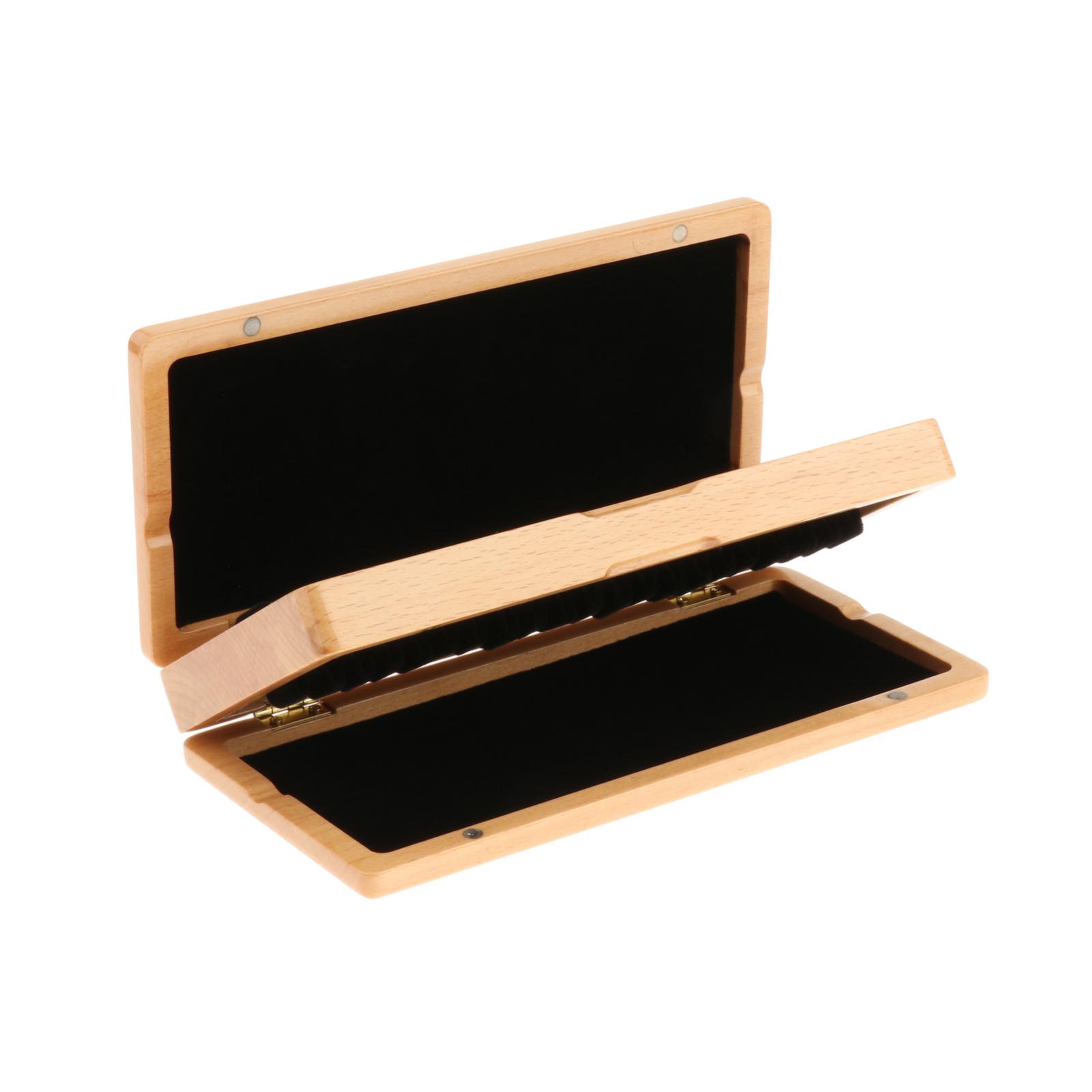 40 Reeds Case Box Holder Organizer With Flannel Slot For Bassoon Oboe Reeds Hold