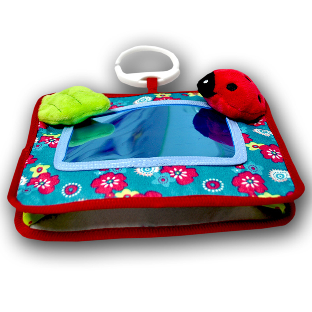 Baby Plush Crib And Floor Mirror Toy Kids Toddler Activity Educational Toys