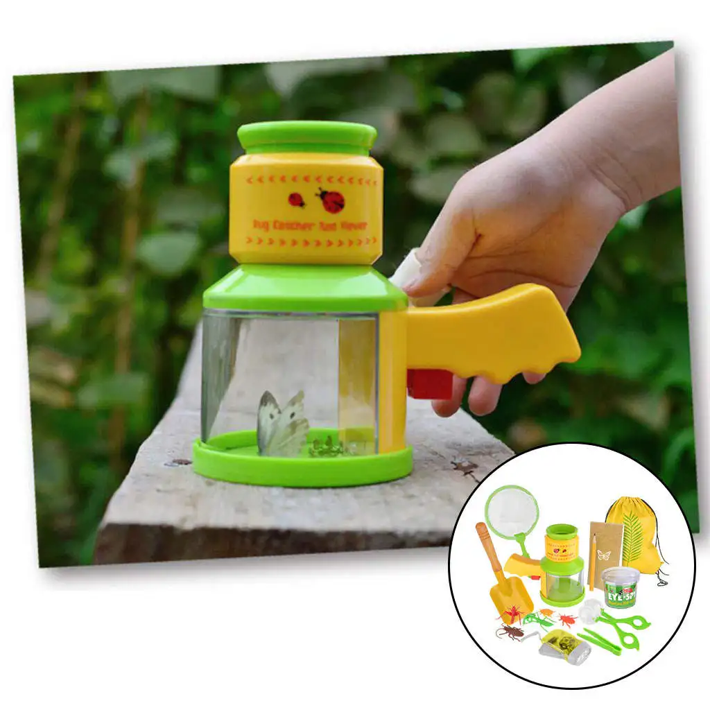 12 Pieces Outdoor Explorer Set Outdoor Toys Learning Viewer with Flashlight Science Adventure Educational Toy for Lovers Kids
