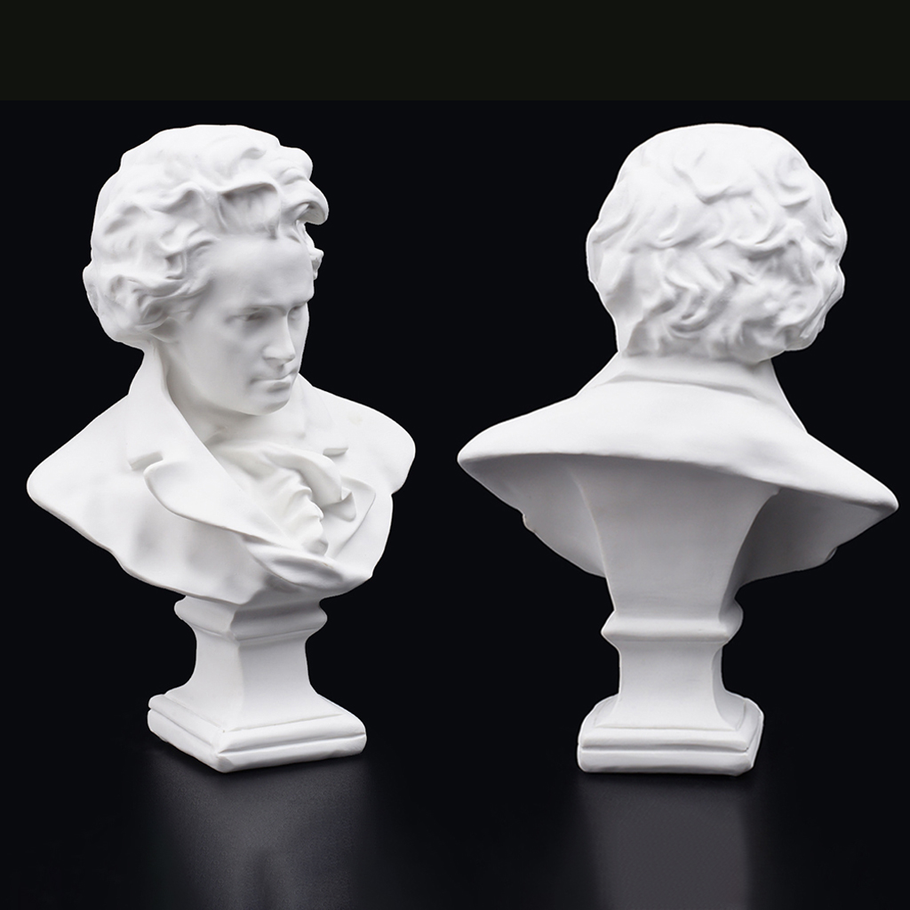 15cm Height Realistic Beethoven Resin Bust Statue Figurine 