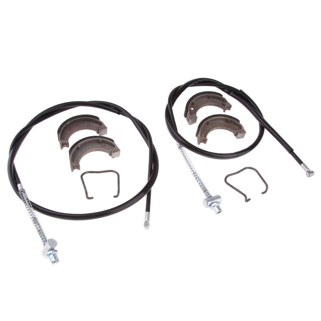 Motorcycle Front & Rear Break Cable With Break Shoes High Temperature Stability/No Brake Fade For Yamaha50 PW50 PY50 G50T