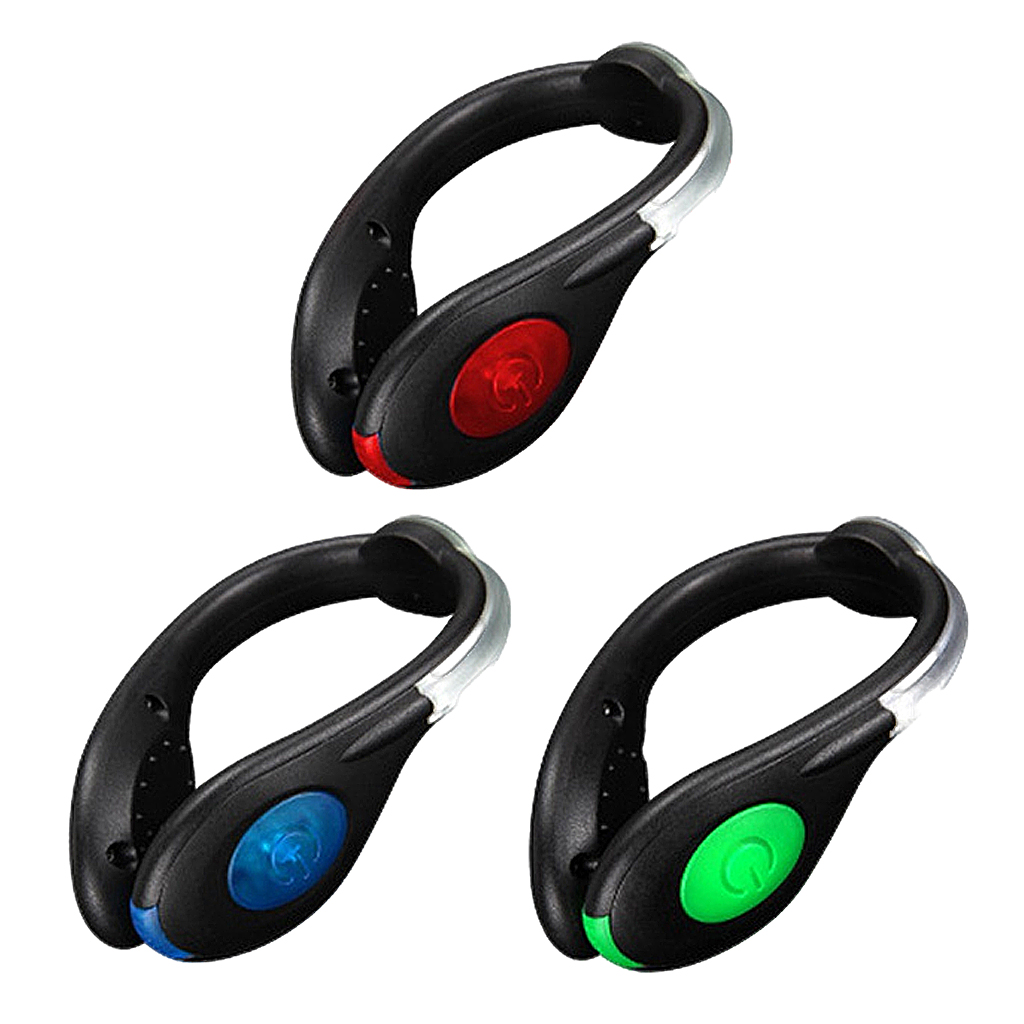 1 Pair High Visibility Super Bright Safety LED Shoe Light Clip - Fits Most