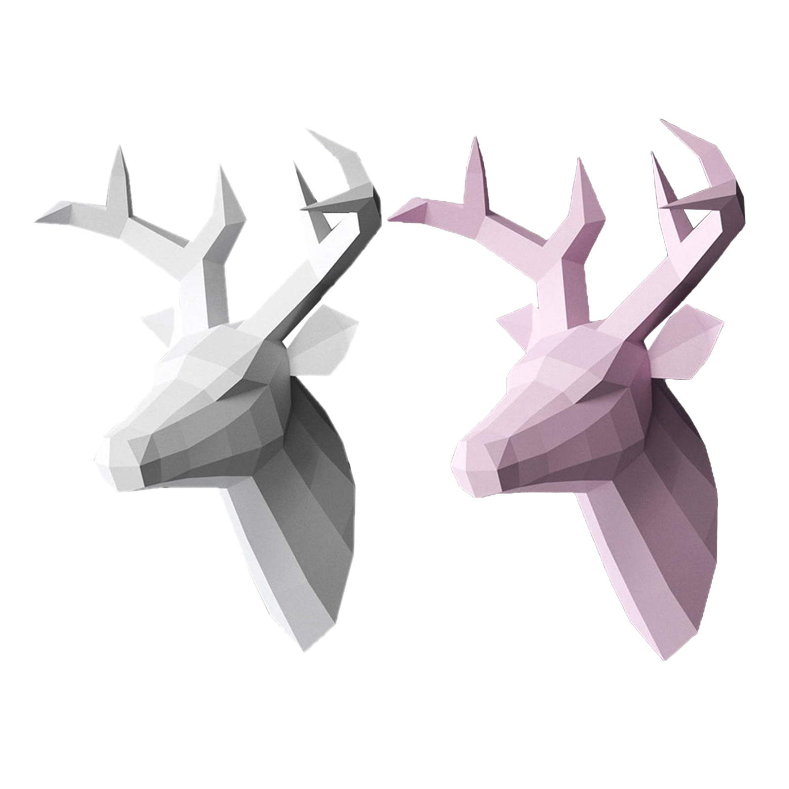 Pre-cut Paper Deer Head Paper Model DIY Handmade Home Wall Mount Decor