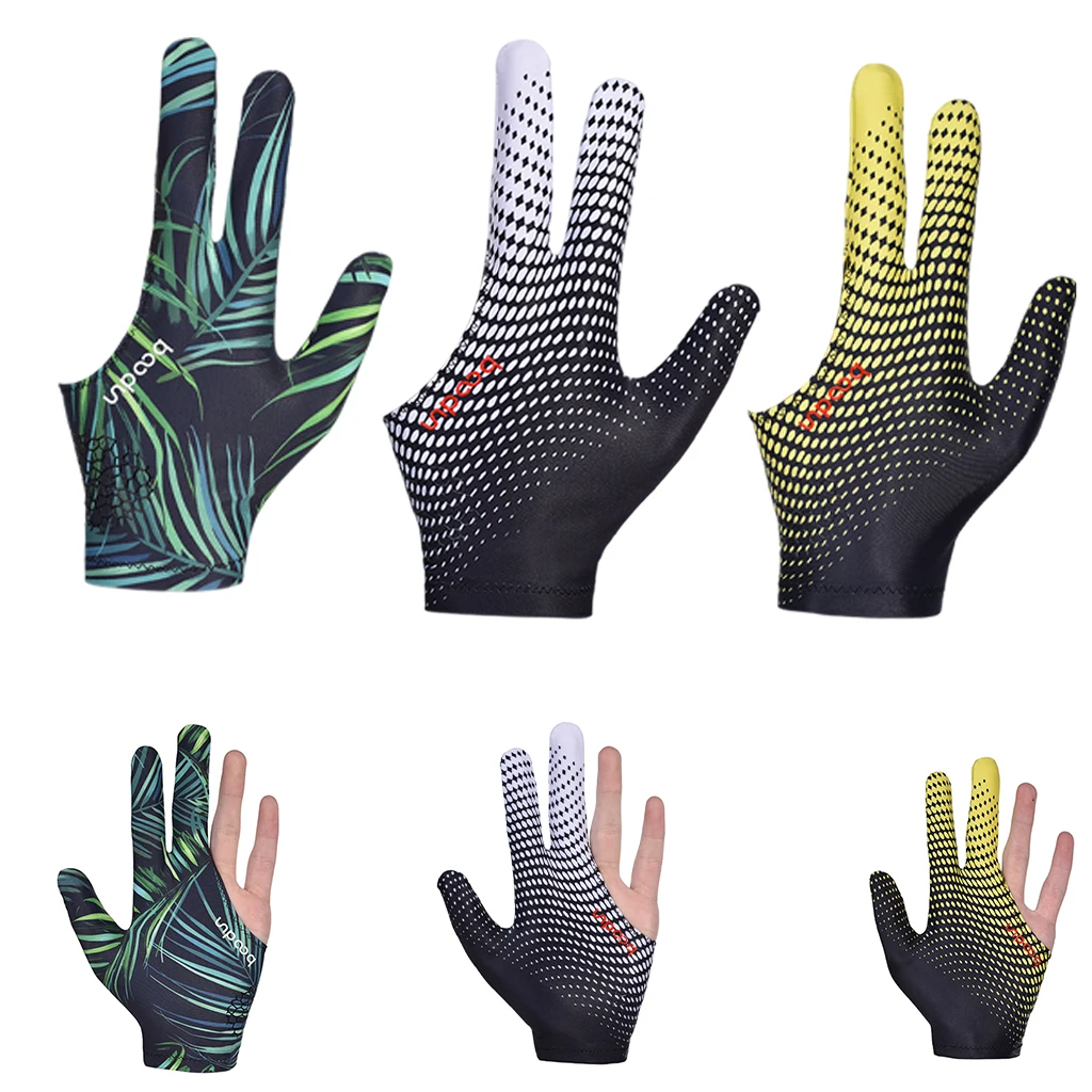 Man Woman Elastic 3 Fingers Show Gloves for Billiard Shooters Carom Pool Snooker Cue Sport - Wear on The Right or Left Hand