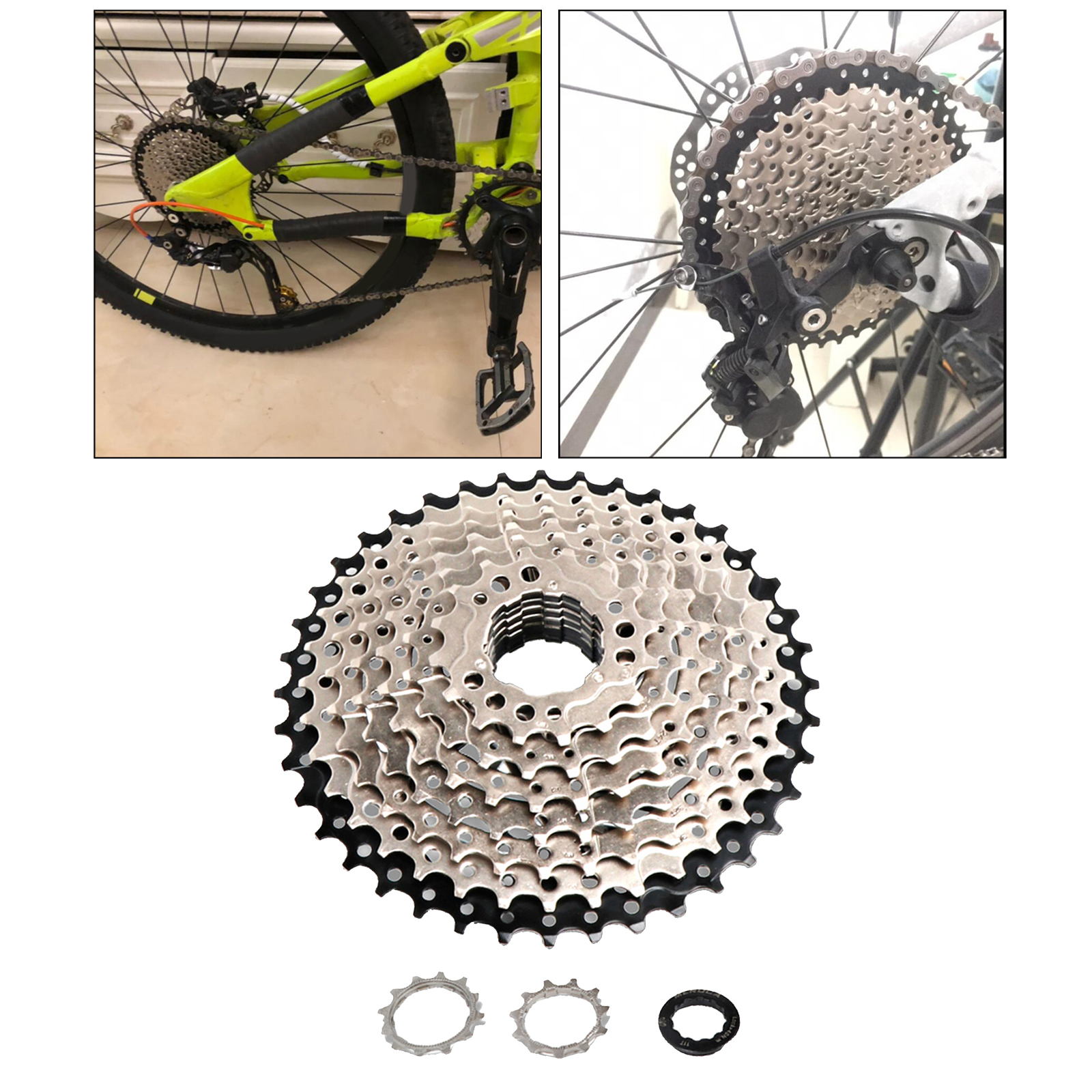 Mountain Bike Cassette Freewheel 8S 9S 10S 11S 12S 11-32T/36T/40T/42T/46T/50T - Easy Installation, High Performance, Smooth
