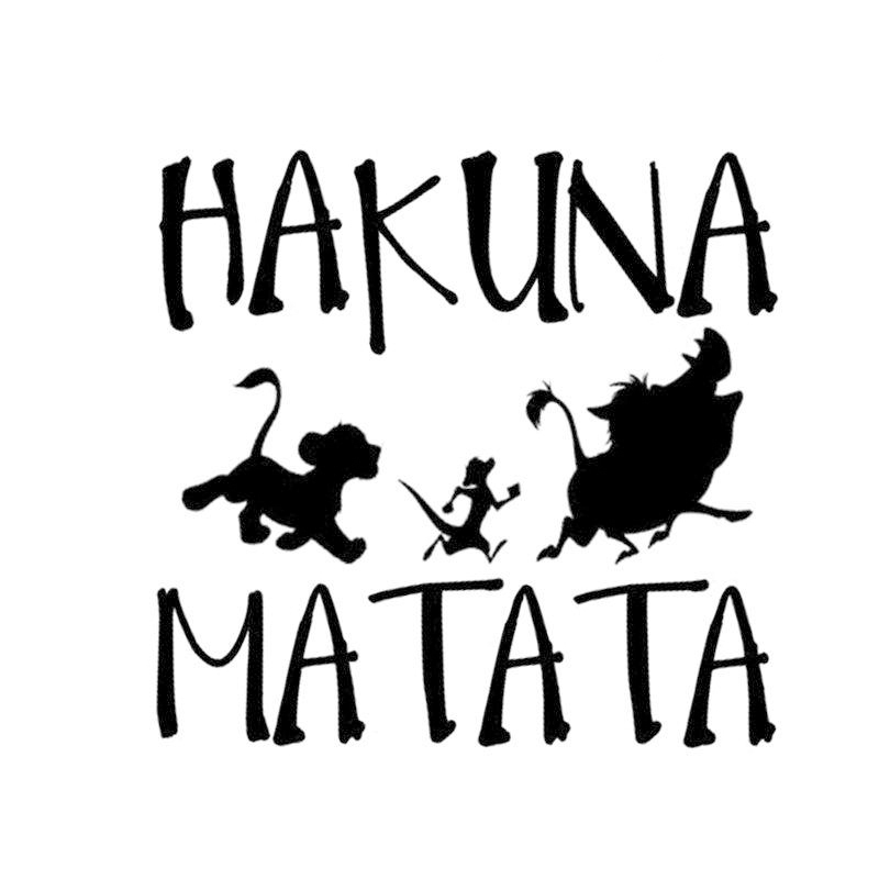 15 cm/20 cm/25 cm Autoaufkleber Motorrad Hakuna Matata König der Löwen Vinyl Autos und Motorräder Zubehör PVC Autozubehör Aufkleber – Detail 3
