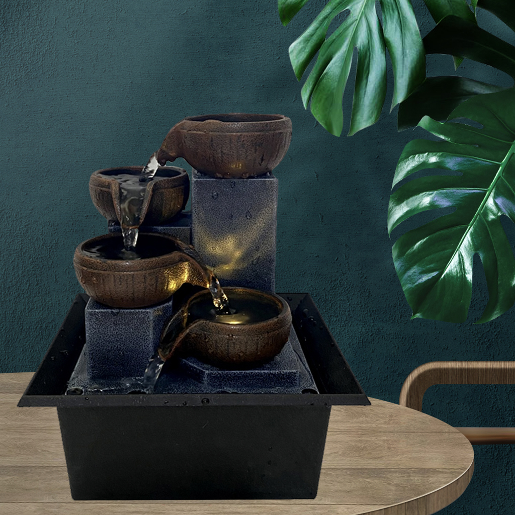 Decorative Tabletop Water Fountain Feng Shui Bedroom Table Decor Arts Gifts