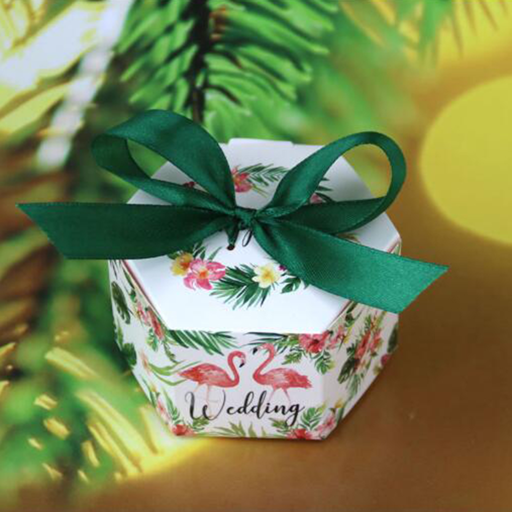 50 Pack Hexagonal Candy Boxes Treat Party Favor Box for Wedding Party Decoration