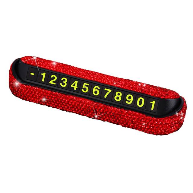 Useful Things for Car Accessories Rhinestone bling Parking Card