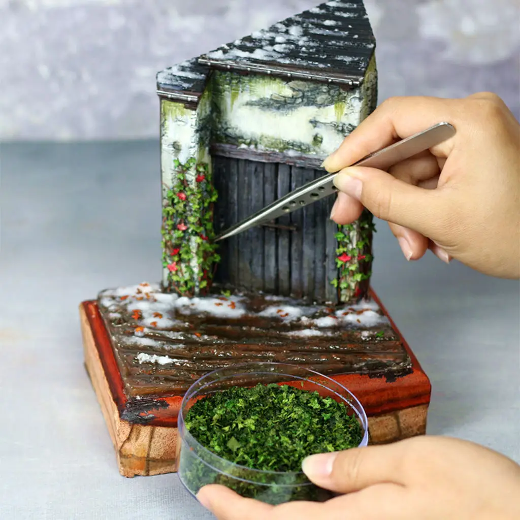 40g Miniature Leaf Static Model Railway Fairy Garden Layout Sand Table Decor
