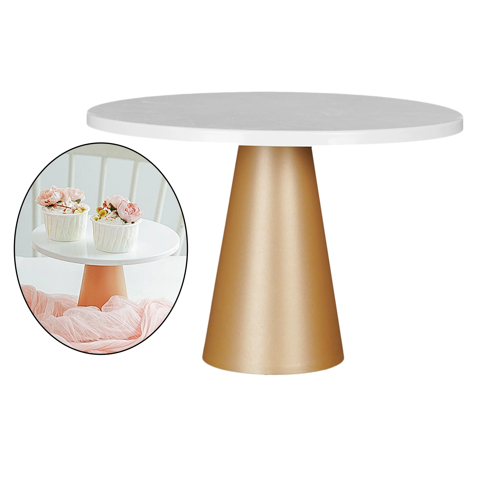 Wedding Table Cake Stands Golden Pie Plate Tray Shelf Party Kitchen Supplies