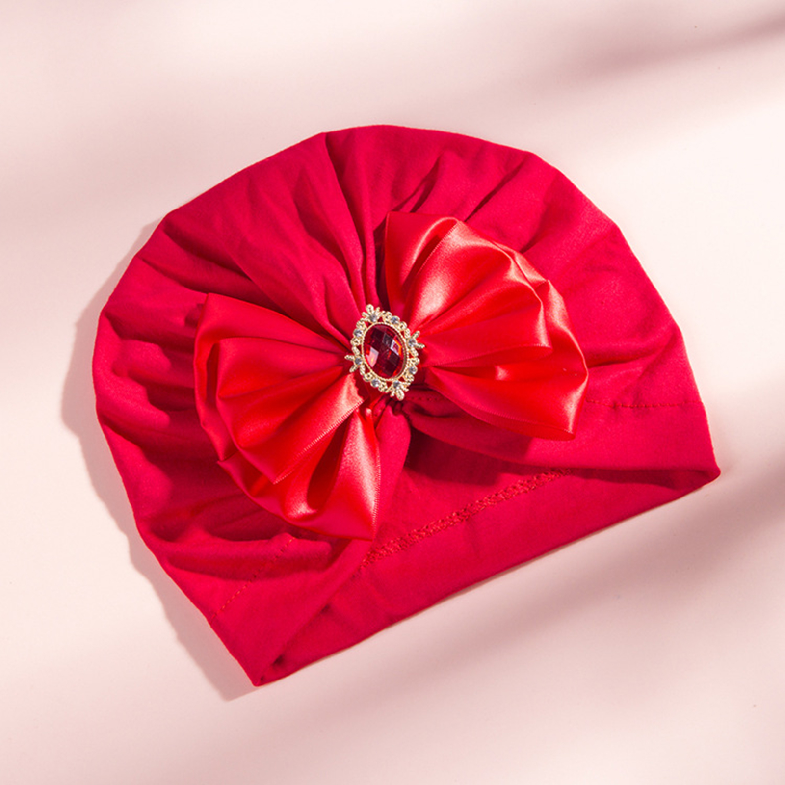 Infant Baby Mädchen Turban Kappe, Shiny Kristall Beanie Hut Stretchy Motorhaube Headwraps mit Bogen Knoten 0-2Years – Detail 4