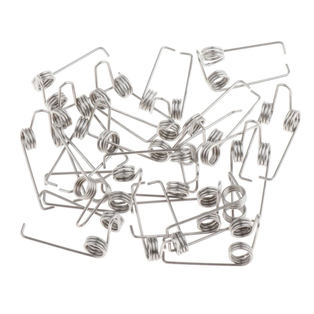 20Pcs Trombone Water Key/ Spit Valve Spring Steel Silver for Trombone Parts
