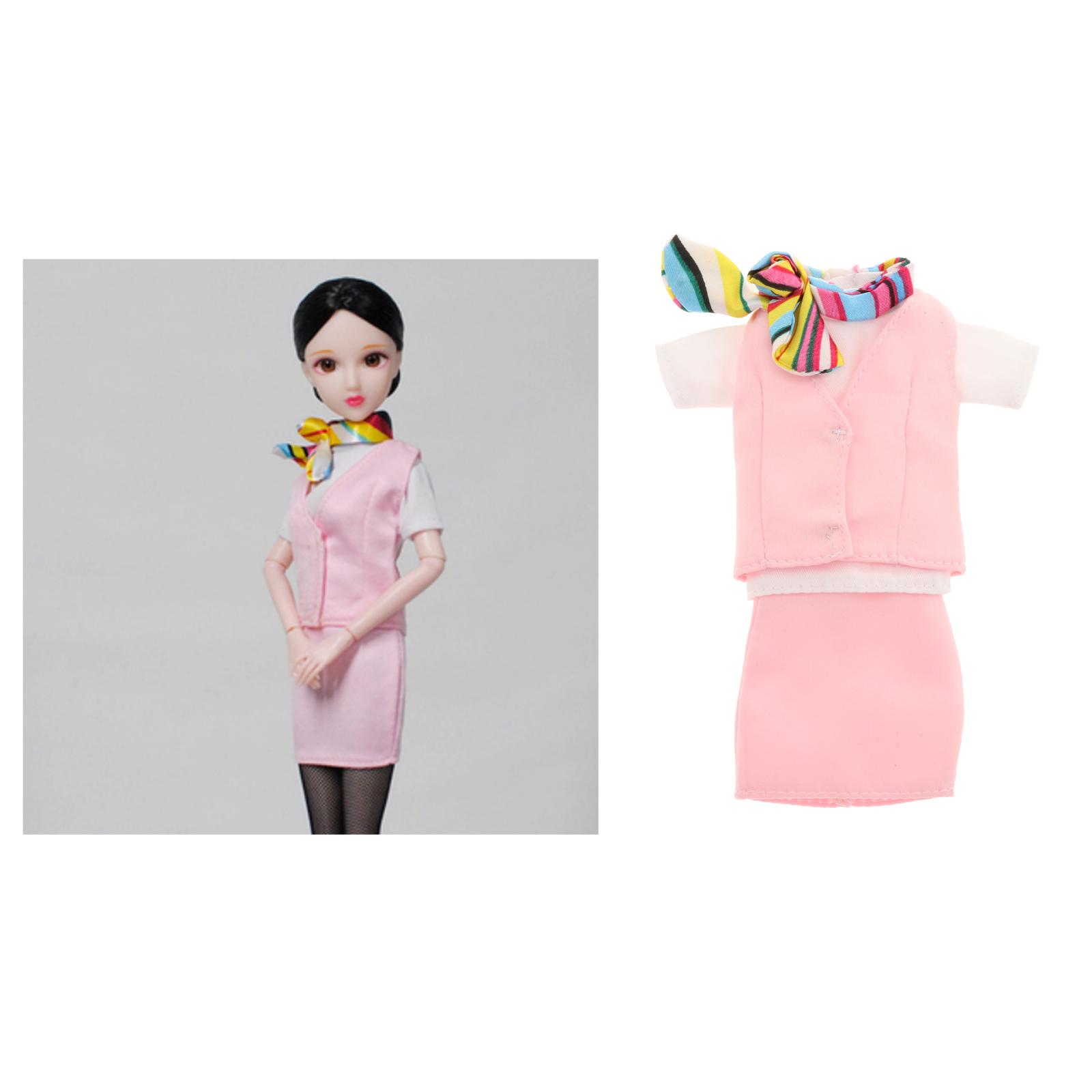Fashion 1/6 BJD Doll Stewardess Suit Clothes for Baby Dolls Party Clothing Girls Gifts