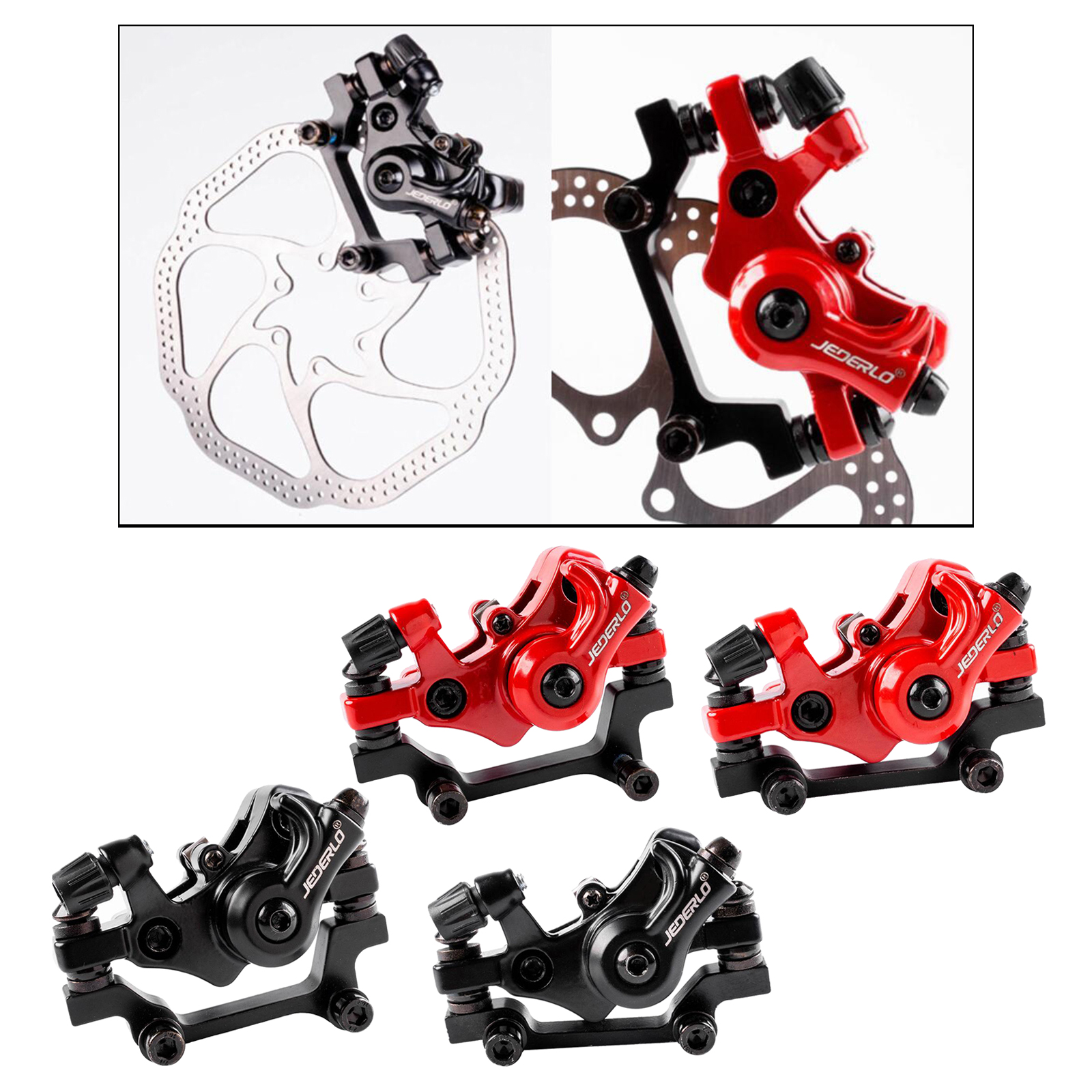 Bike Mechanical Disc Brake Calipers Universal Solid Aluminium Alloy Bicycle Front Rear Brake Caliper Component Accessories