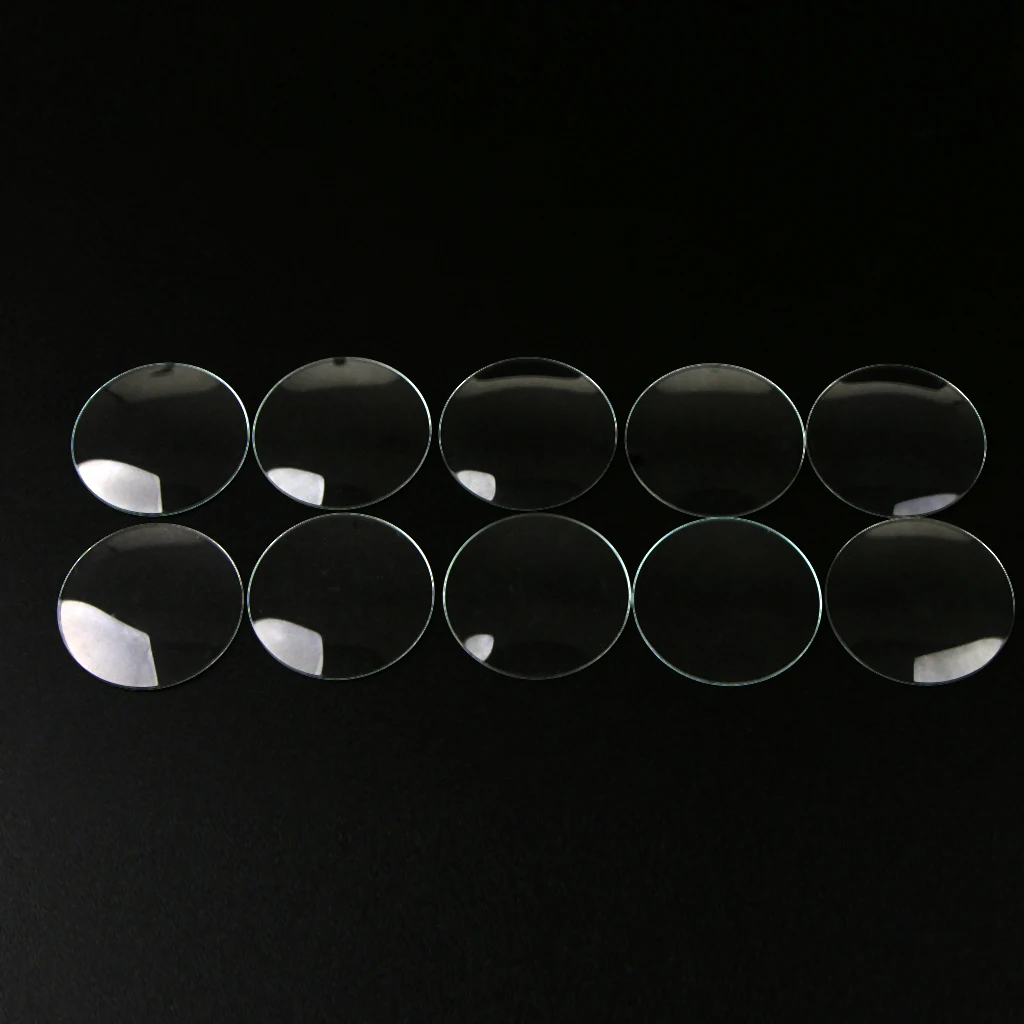 10 Pieces 28/29/30/31/32 / 33mm Dia Double Convex Lens Watch Glass Replacement Part