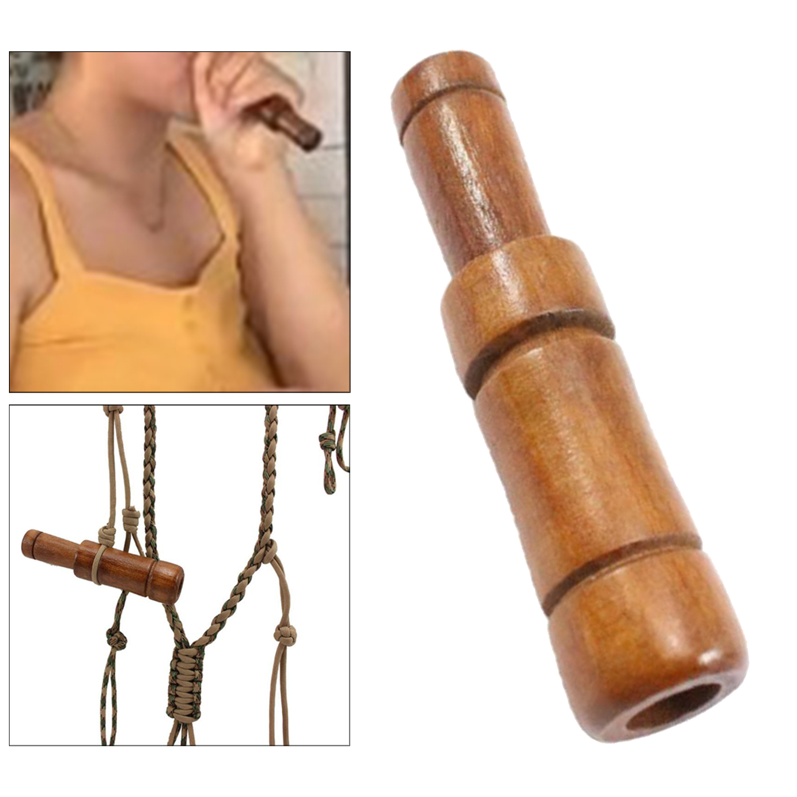 Durable Duck Call Wooden Whistle Decoy Bird Pheasant Caller Wild Gooses Camping Hunting Accessory