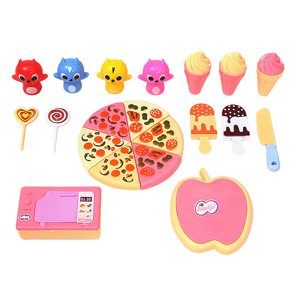 Children Tasty Snack Playset Pretend Play Dollhouse Birthday Roleplay Toys