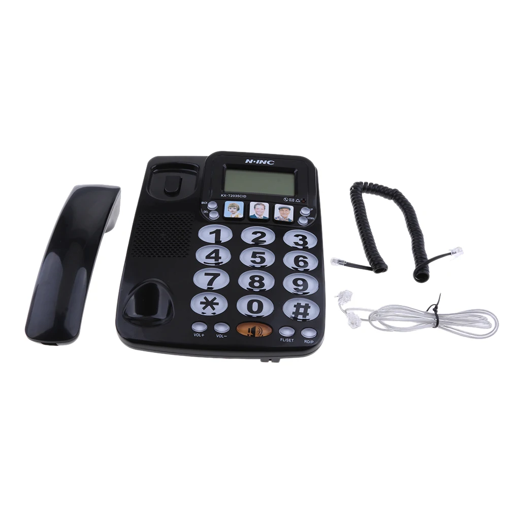 Fixed Telephone Home Hotel Fast Dial Amplified Photo Phone KX-2035CID