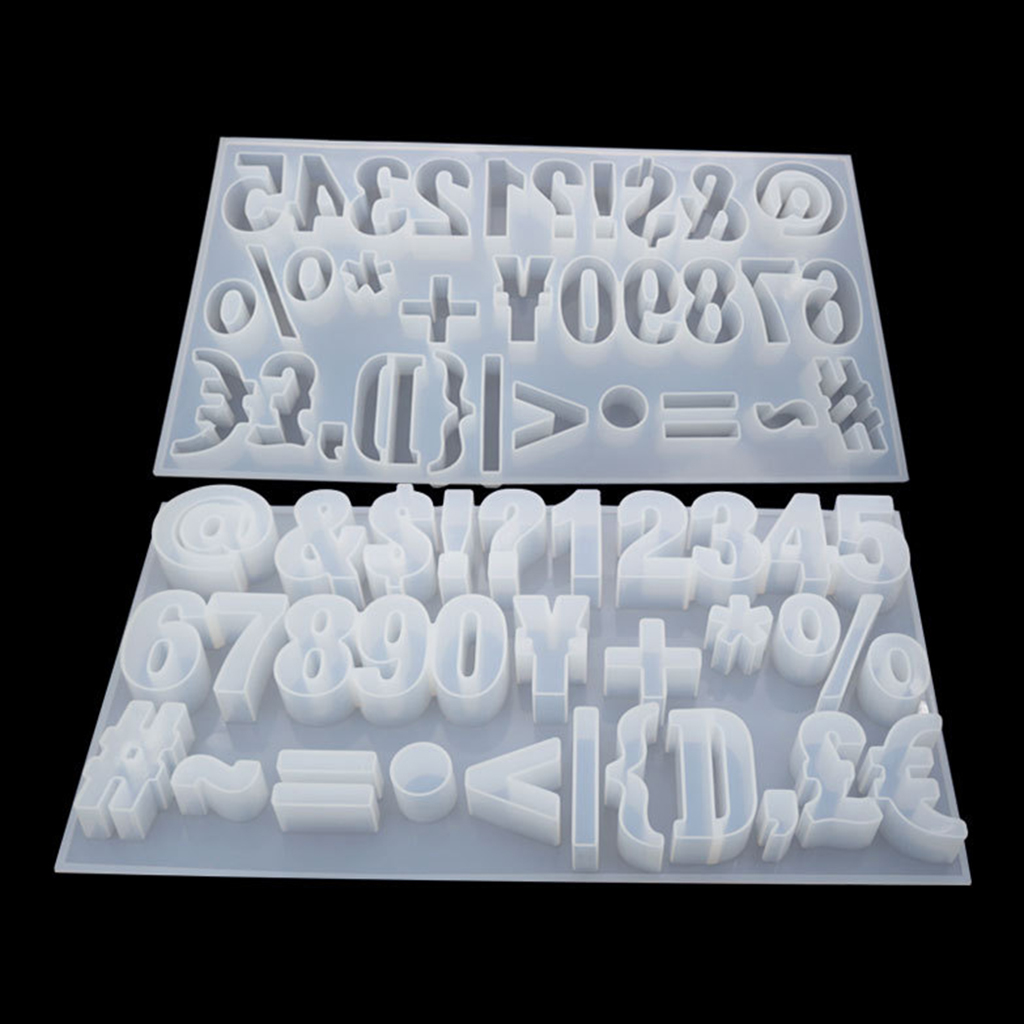 Silicone Number Mold Resin Symbol Mould Fondant Baking Tool Child Toys Making