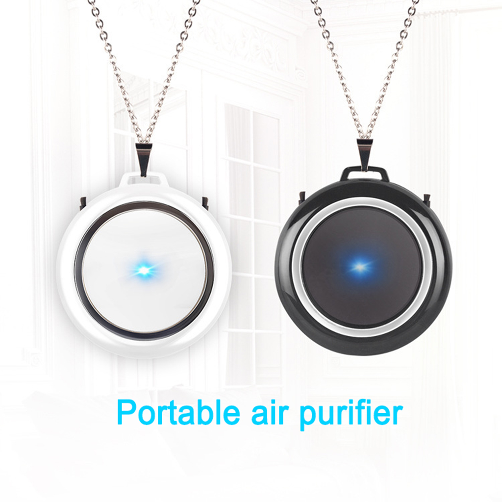 Wearable Air Purifier Personal Necklace Air Cleaner Negative Ion Generator Mini USB Low Noise Air Freshener