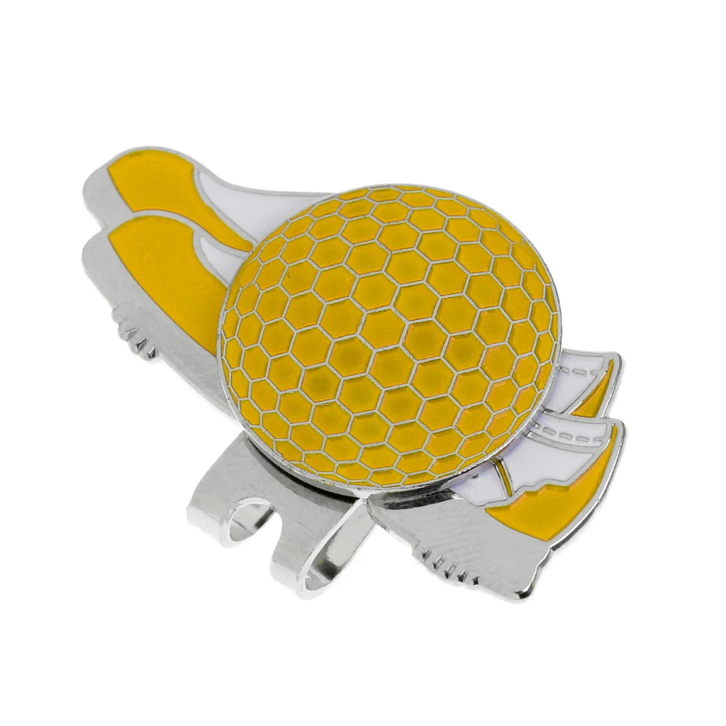 Funny Shoe Design Stainless Steel Golf Hat Clip with Magnetic Ball Marker - Choice of 4 Colors