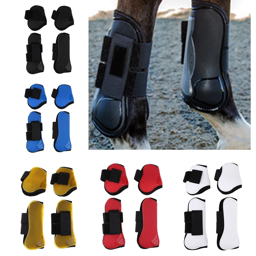 2 Pairs Fetlock Boots for Horses Horse Boots Leg - PU Leather