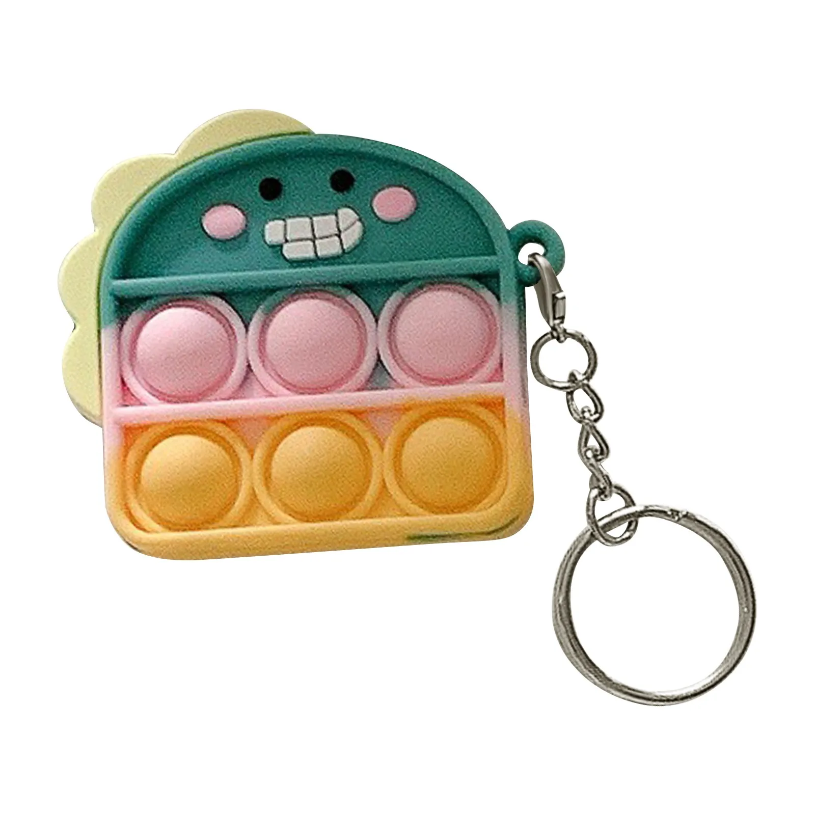 Cheap Mini Push Bubble Sensory Fidget Toys Keychain Simple Dimple Squishy Anti Stress Reliever For Adult Kids Popite Fidget Toy atomic nee dohs