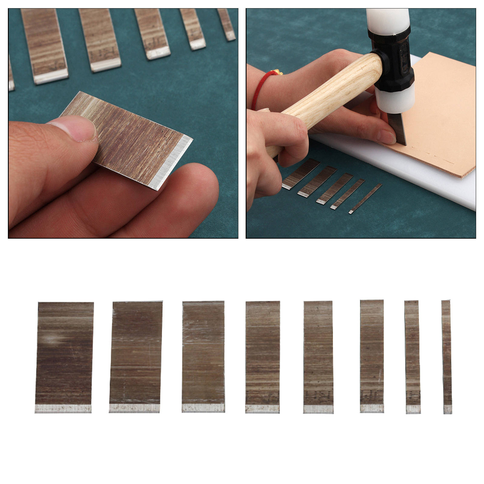 8Pcs Steel Leather Die Cutter Cutter Cutting Mold Shapes Embossing Stencil Template Punching Wallet Leather Craft Tool Supplies