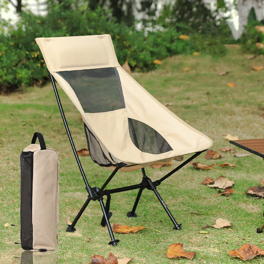 Portable Folding Camping Beach Chair for Camp Lawn Hiking Sports Hunting Fishing Backpacking