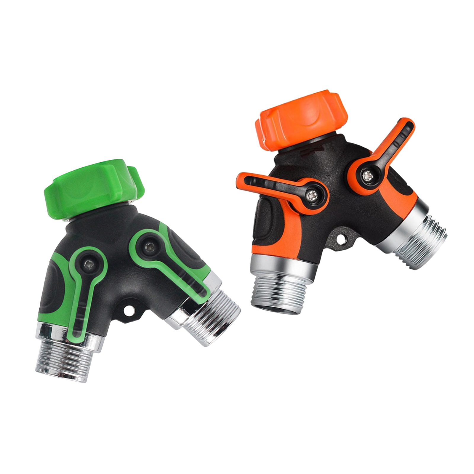 Garden Water Hose Splitter 3/4 Inch Y Shape Valve Water Pipe Connector Pipe Easy Grip Smooth Long Handle