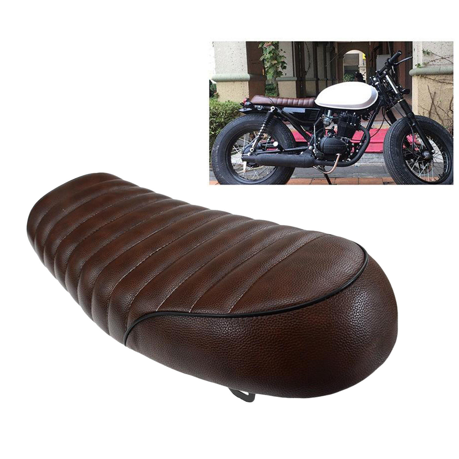 Universal Motorcycle Cafe Racer Seat Custom Flat Seat Cushion for SUZUKI GS GSX X6 TU Series