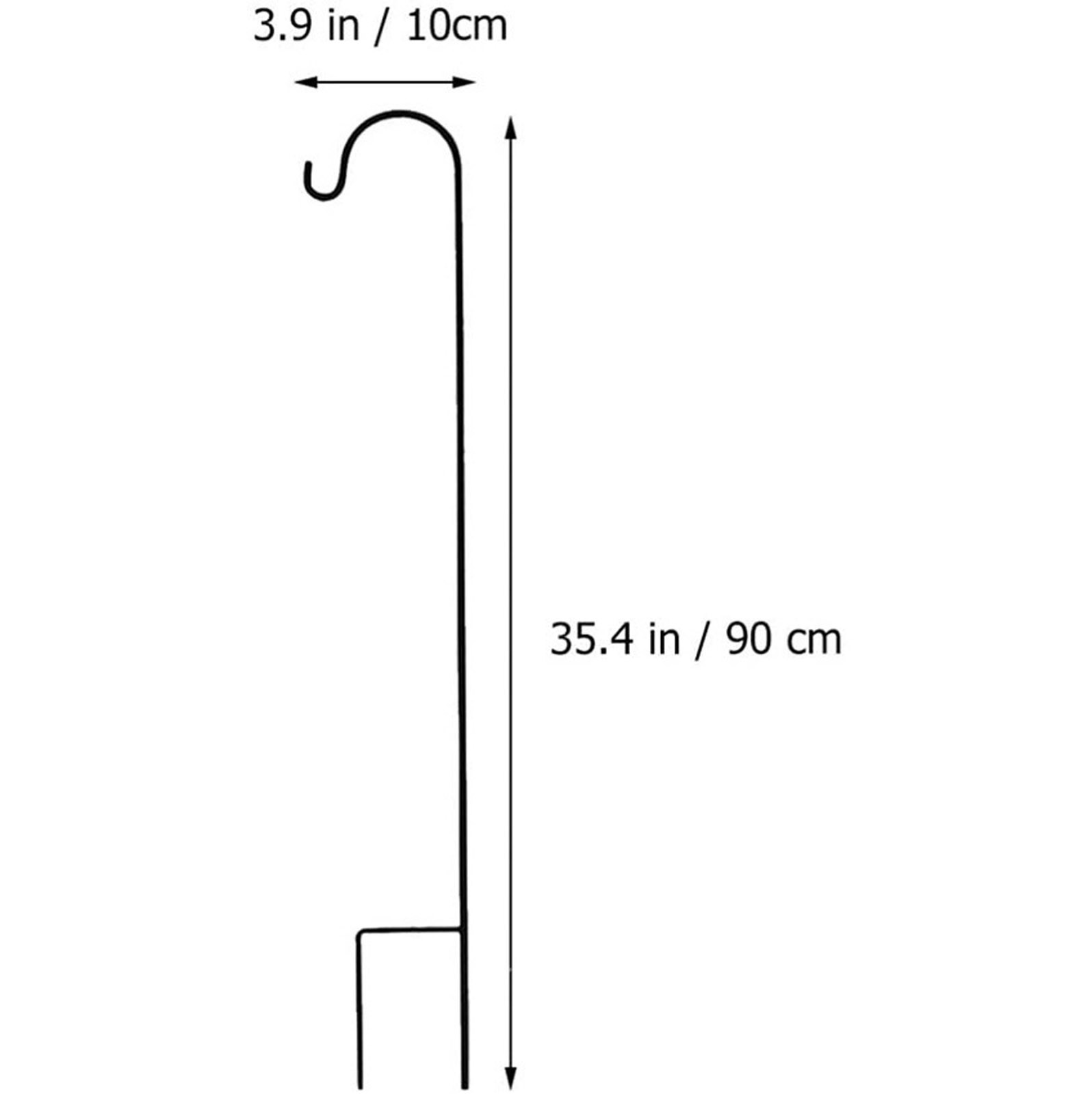 Hooks & Rails Wrought Iron Garden Lamp Hook, Rust Proof Ground Rod