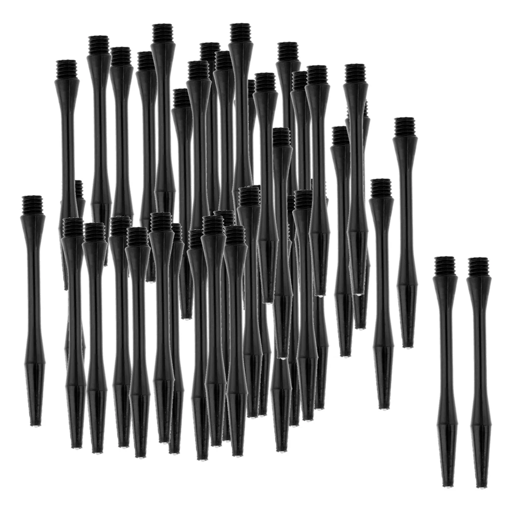 Set of 60 Plastic 2BA Dart Shafts Dart Stems - Length 54mm - Thread Diam 6mm