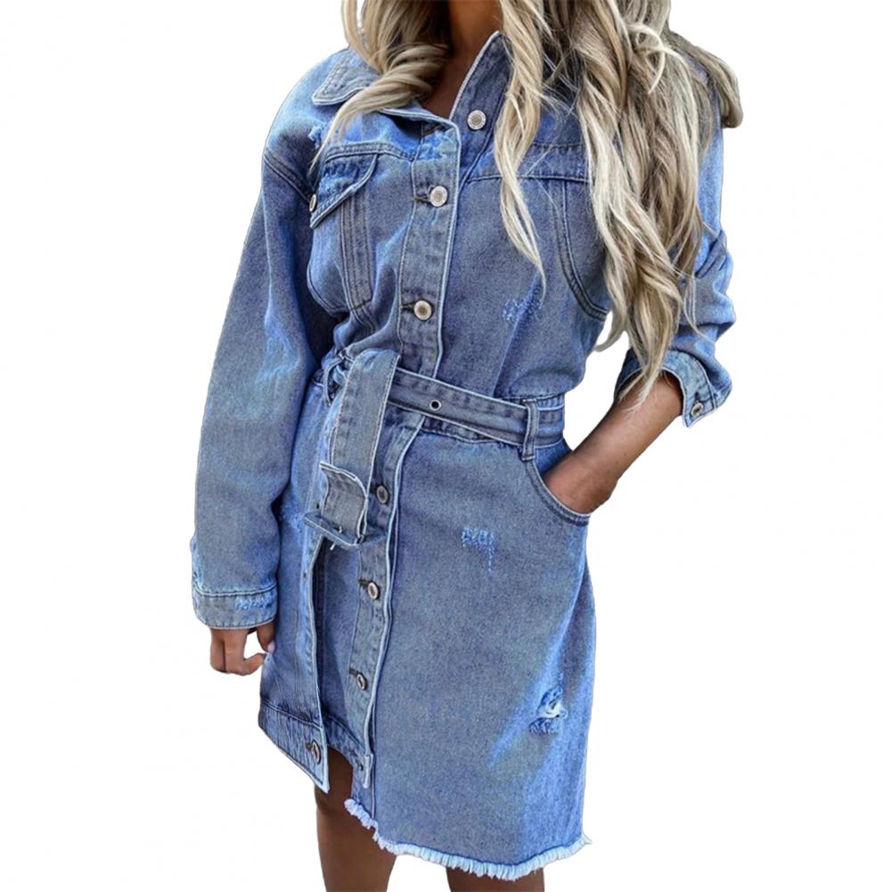Autumn Casual Fashion Denim Dress 