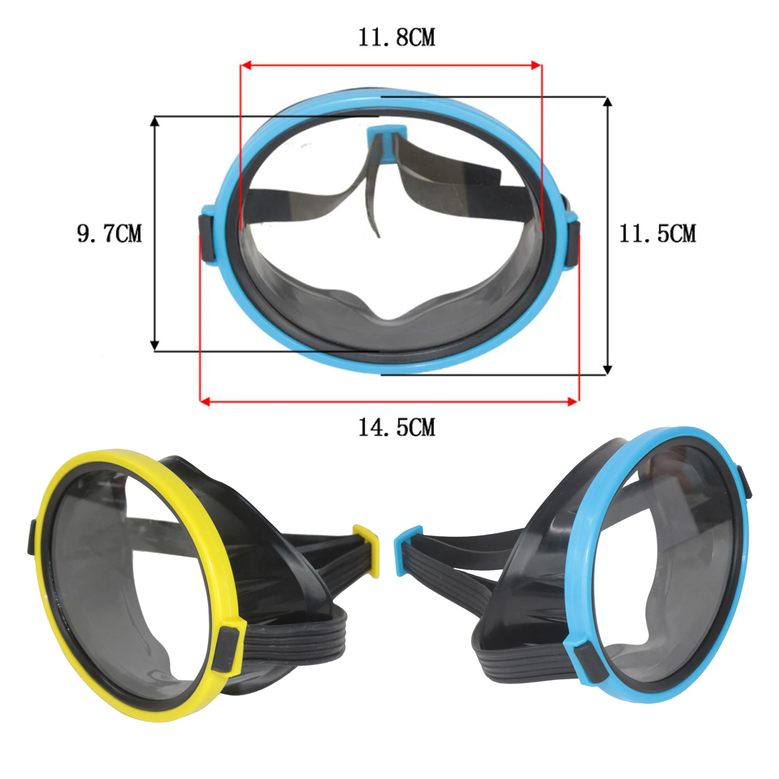 Retro Kid Oval Diving Mask No Fogging Single Lens Swim Goggles Eyewear Masks Scuba Free Dive Silicone Eyewear Equipment