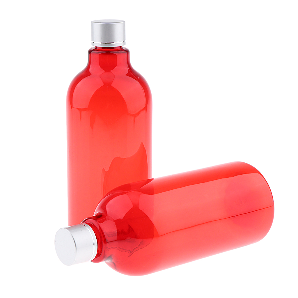 Set of 2, 500 Ml Refillable, Long Neck Cosmetic Plastic Lotion,