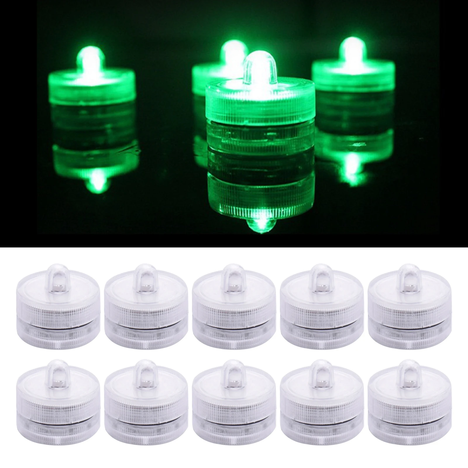 12Pcs Waterproof LED Candles Mood Tealight Skateboard Underglow Light