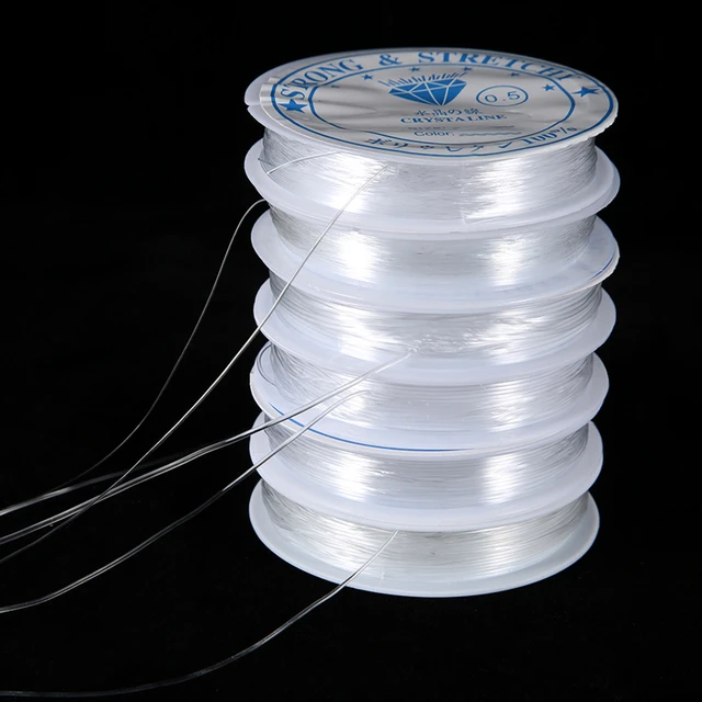Louleur Plastic Crystal DIY Beading Stretch Cords Elastic Line