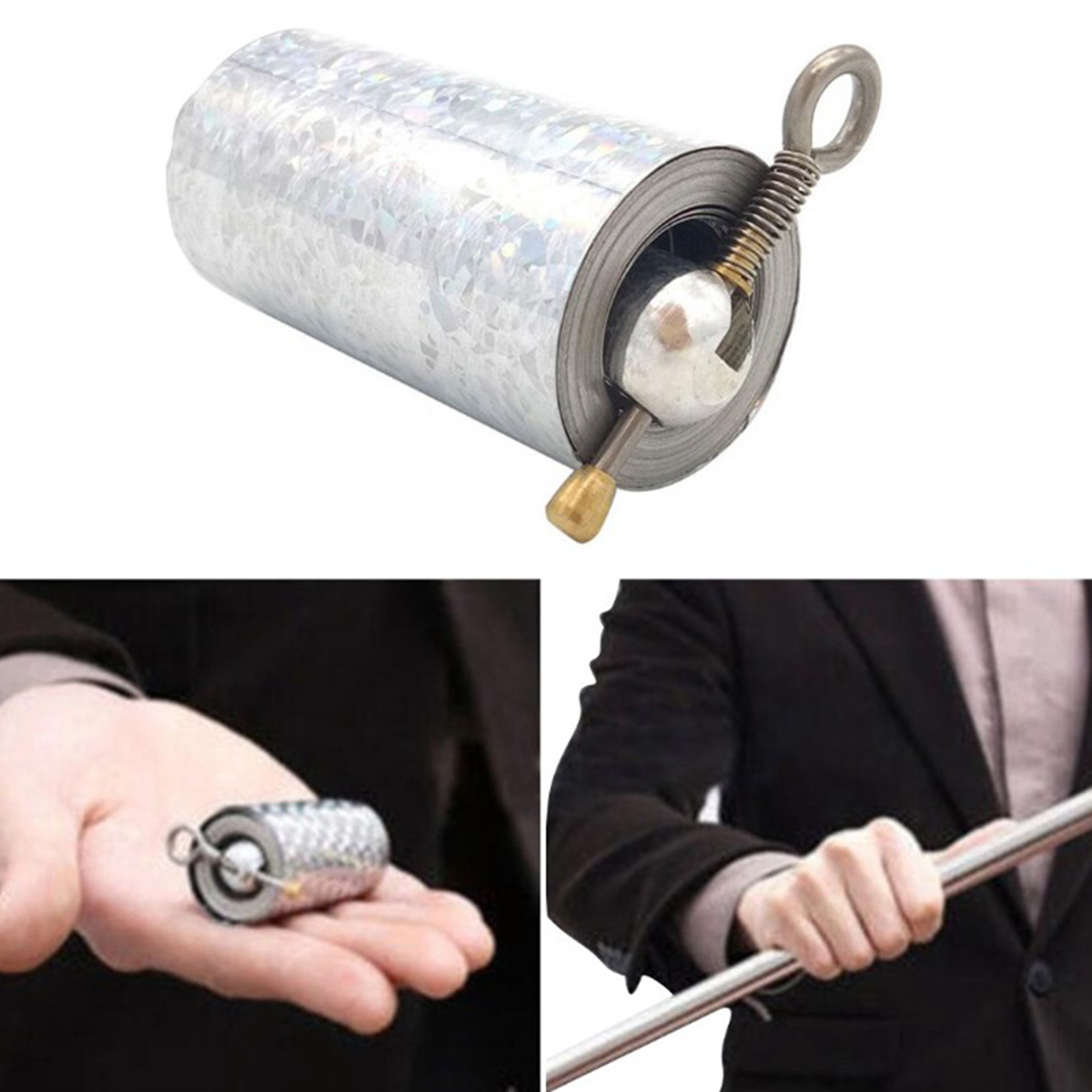 1 Piece Ma gicians Pocket Staff Portable Martial Arts Metal Staff for Amateur Beginners 110CM
