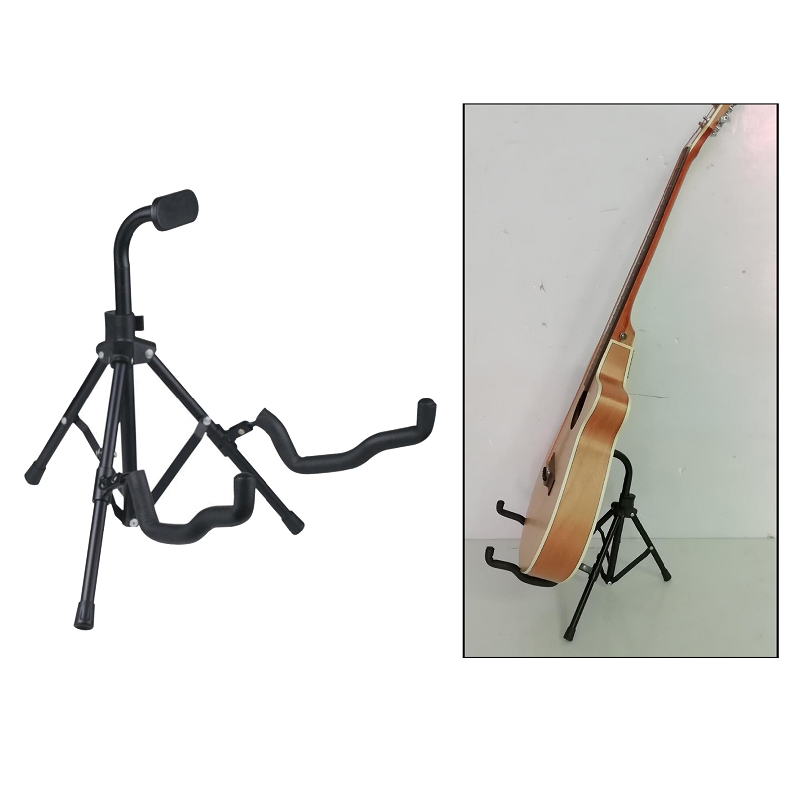 Guitar Ukulele Floor Stand Black Lightweight  Fits for Guitars Violin