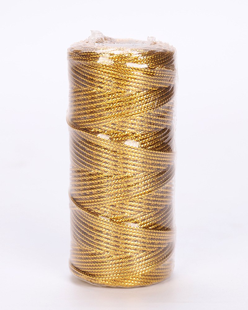 1,5 mm 100 m/Rolle Gold Silber Schnüre Metallic Schnur rutschfeste Schnur Riemen Faden Geschenktüten Kleidungsstück Schuhe Band DIY Nähen – Detail 8