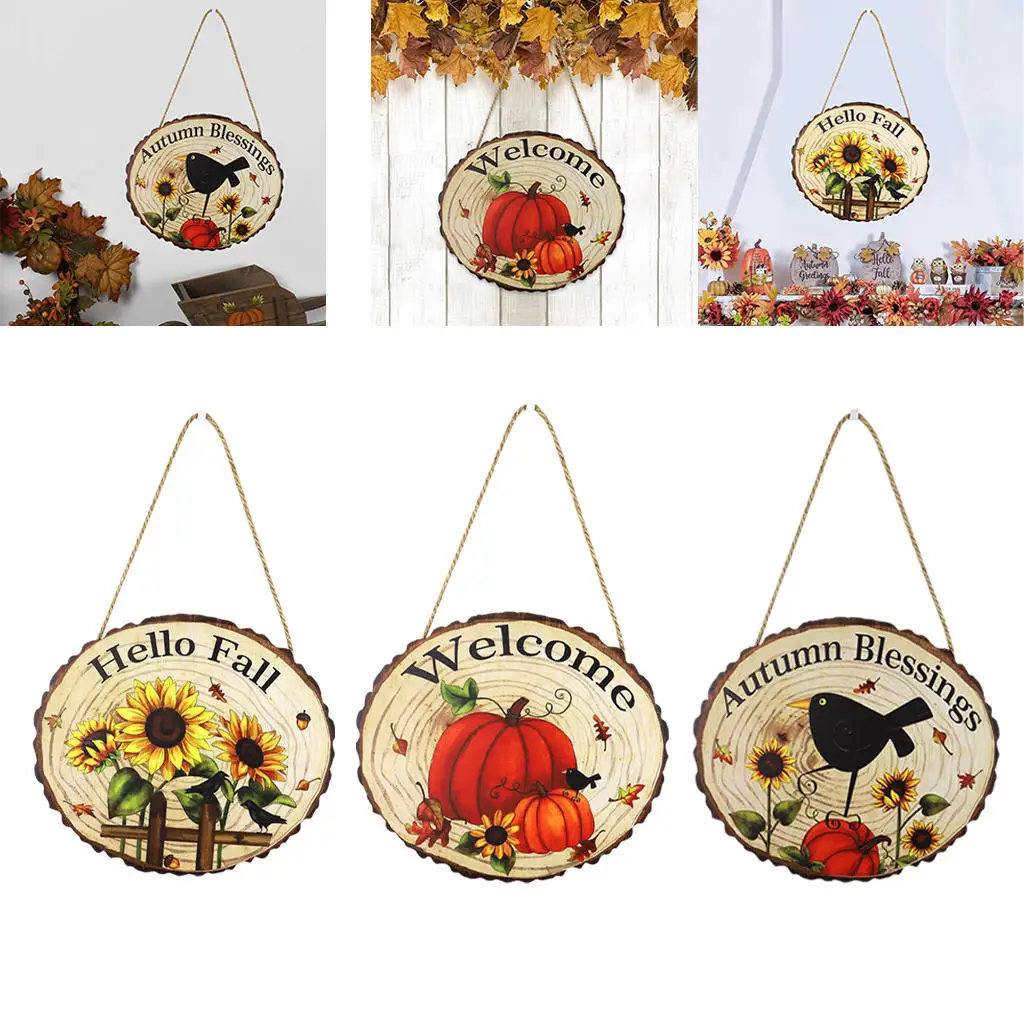 Rustic Autumn Fall Wooden ing Sign Harvest Decoration Craft