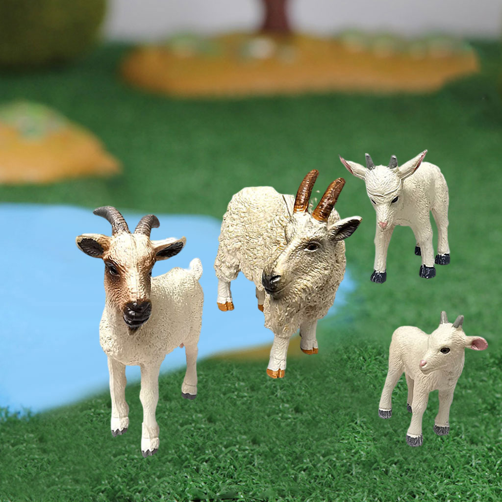 4 Pieces Animal Model Kids Playset for Home Office Living Room Collection Decor Gift