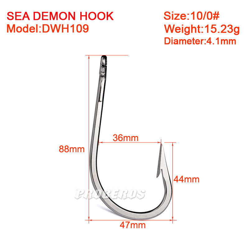 5 Teile/los Stacheldraht Kreis Haken Tackle Set Angelhaken Tiefe Meer Boot Angeln Meer Angeln Edelstahl Haken, stacheldraht Thunfisch Jig Haken – Detail 5